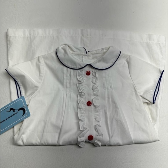 Crescent moon children smocked shirt dress size 7/8 - Picture 6 of 6